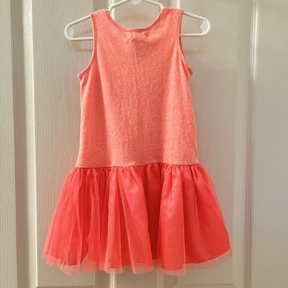 Everbloom Studio Aloha Tutu Tulle Dress Neon Coral Girls Size 4T - Picture 8 of 10